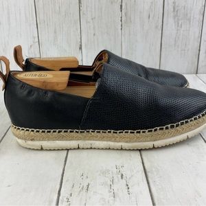 Gentle Souls Black Laura A-Line Sporty 2 Espadrille Leather Sneakers Size 8M